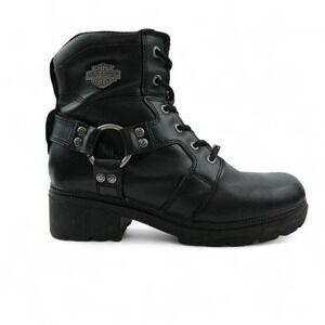 Harley-Davidson Boots Womens 8M Jocelyn 5.5-In Black Leather Motorcycle D83775